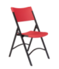 BT602 Folding Chair - Red Seat/Black Frame