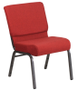 Hercules 21" Banquet Chair - Crimson Fabric/Silvervein Frame