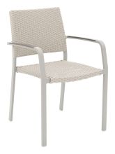 AL-5725A Outdoor Arm Chair - Gray Seat/Back - Gray Frame