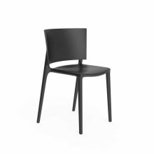 Africa Resin Outdoor Side Chair - Black
