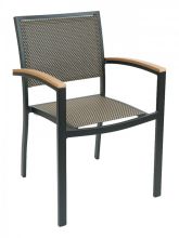 AL-5624 Outdoor Arm Chair - Black Frame