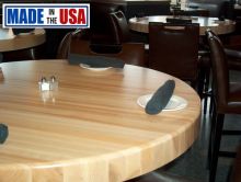 Round Butcher Block Restaurant Table Tops