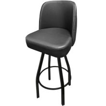 SL8136 Tufted Bucket Barstool - Black Frame & Black Seat