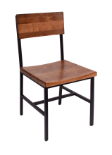Memphis Metal Frame Chair - Autumn Ash Wood Seat