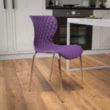 Lowell Plastic Stackable Chair - Purple