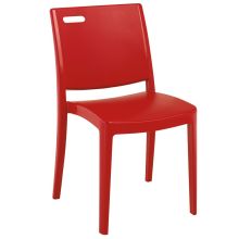 Metro Resin Chair - Apple Red