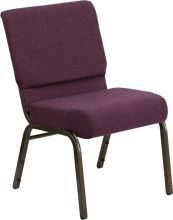 Hercules 21" Banquet Chair - Plum Fabric w/ Goldvein Frame