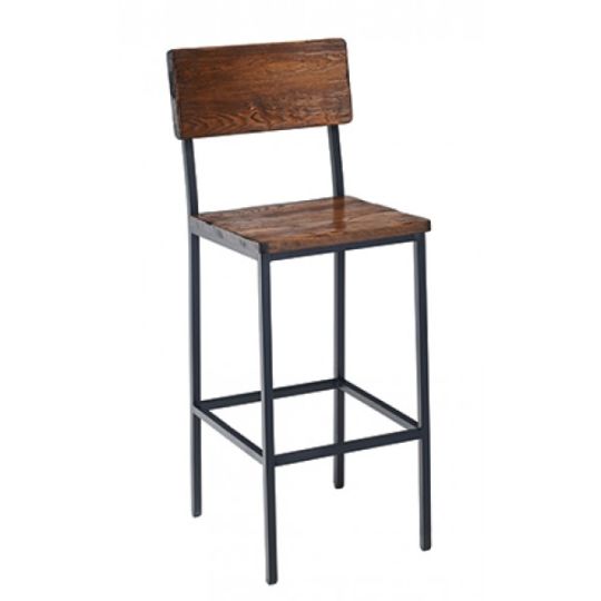 Toledo 640W Metal Frame Barstool - Walnut