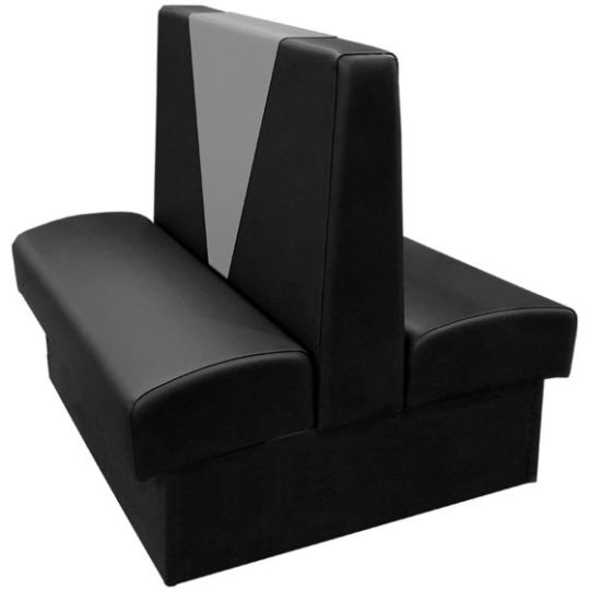Clarke Double Booth - Black with Gray "V" accent