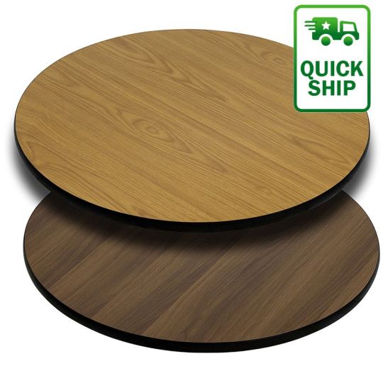 Reversible Laminate Table Tops with Oak/Walnut color