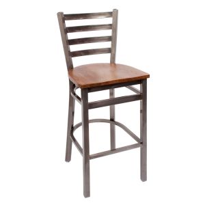 Lima Metal Frame Barstool - Wood Seat