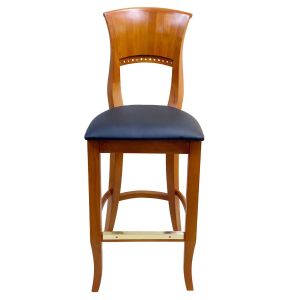 525 Wood Frame Barstool - Oak - Front View