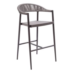 BRP-01 Outdoor Restaurant Bar Stool - Anthracite/Dark Gray