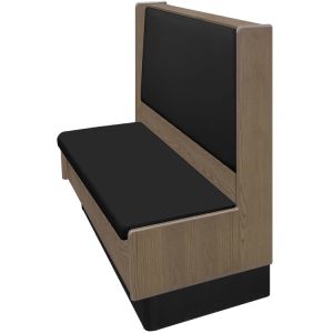 Aristocrat Single Wood Frame Booth - shown in Dove Gray with Black Vinyl
