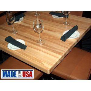 Restaurant Butcher Block Table Top - Square