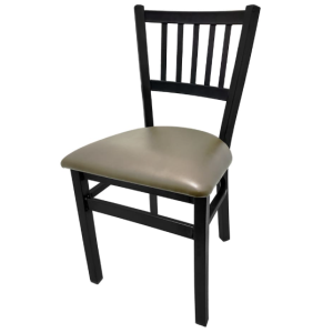 SL2090 Metal Frame Chair - Gunmetal Vinyl Seat