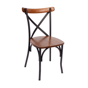 Henry Metal Frame Chair - Autumn Ash Wood Seat