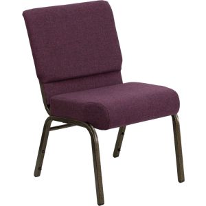 Hercules 21" Banquet Chair - Plum Fabric w/ Goldvein Frame
