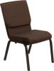 Hercules 18.5" Banquet Chair - Brown Fabric w/ Goldvein Frame