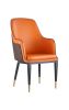 Indoor Vintage Steel Chair - Orange Vinyl