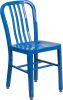 Large metal indoor outdoor chair - blue