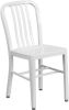 Large metal indoor outdoor chair - white