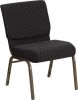 Hercules 21" Banquet Chair - Black Dot Fabric w/ Goldvein Frame