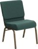 Hercules 21" Banquet Chair - Green Dot Fabric w/ Goldvein Frame