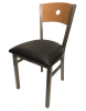 SL2150 Metal Frame Chair - Clear Coat Silver Frame/Vinyl Seat