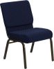Hercules 21" Banquet Chair - Navy Dot Fabric w/ Goldvein Frame