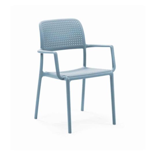 Bora Resin Outdoor Arm Chair - Celeste