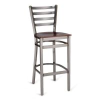 Dante 613W Ladderback - Distressed Clear Coat Frame/Walnut Seat