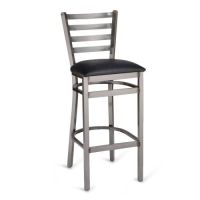 Dante 613W Ladderback - Distressed Clear Coat Frame/Black Vinyl Seat