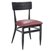 Kinley 570 Metal Frame Chair - Claret Vinyl