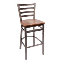 Lima Metal Frame Barstool - Wood Seat