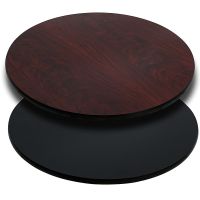 Reversible Laminate Table Tops with Black/Mahogany color