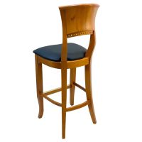 525 Wood Frame Barstool - Oak - Rear View
