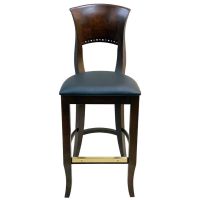 525 Wood Frame Barstool - Walnut - Front View