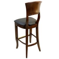 525 Wood Frame Barstool - Walnut - Rear View