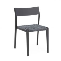 822T Aluminum Rope Chair - Gray Rope