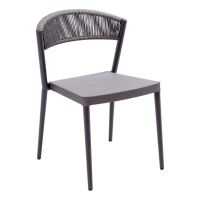 RP-01S Outdoor Restaurant Side Chair - Anthracite/Dark Gray