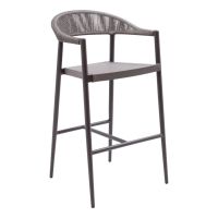 BRP-01 Outdoor Restaurant Bar Stool - Anthracite/Dark Gray