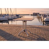 AL-1304 Outdoor Table Base with Boats - Silver