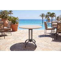 Single AL-1304 Outdoor Table Base- shown in tropical setting