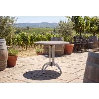 AL-1304 Outdoor Table Base at Vineyard - Silver