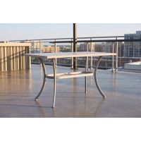 Silver AL-1316DP Rectangle Black Outdoor Table Base