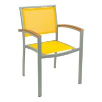 AL-5624 Outdoor Arm Chair - Silver Frame