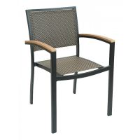 AL-5624 Outdoor Arm Chair - Black Frame