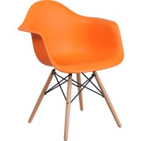 Alonza Plastic Wood Base - Orange