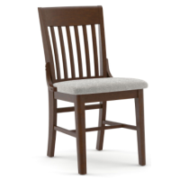 Americana Wood Frame Side Chair - Upholstered Seat